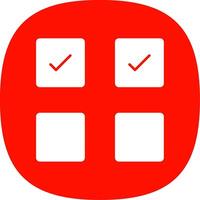 Check Box Glyph Curve Icon vector
