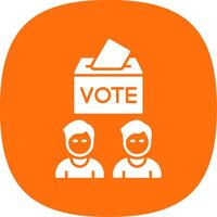 Voters Glyph Curve Icon vector
