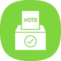 Vote Glyph Curve Icon vector