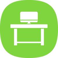 Workspace Glyph Curve Icon vector