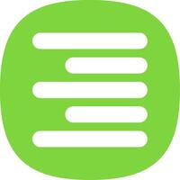 Horizontal Right Align Glyph Curve Icon vector