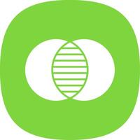 Overlap Glyph Curve Icon vector