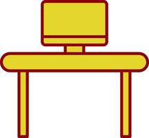 Work Space Glyph Curve Icon vector