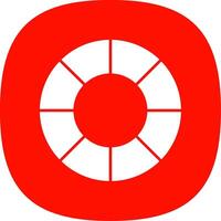 Color Wheel Glyph Curve Icon vector