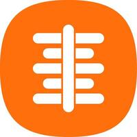 Center Align Glyph Curve Icon vector