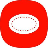 Oval Glyph Curve Icon vector