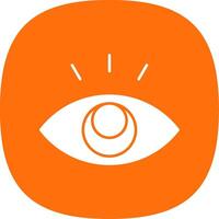 Eye Glyph Curve Icon vector