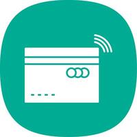 Contactless Glyph Curve Icon vector