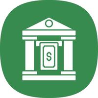 Cash Withdraw Glyph Curve Icon vector