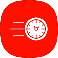 Fast Time Glyph Curve Icon vector