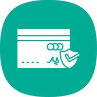 Secure Payment Glyph Curve Icon vector