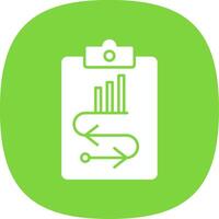 Marketing Strategy Glyph Curve Icon vector