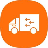 Delivery Glyph Curve Icon vector
