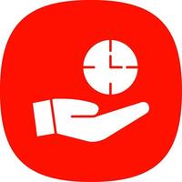 Save Time Glyph Curve Icon vector