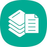 Stacks Glyph Curve Icon vector
