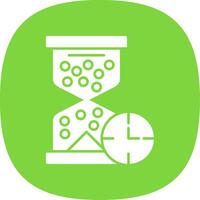 Hourglass Glyph Curve Icon vector