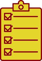 Checklist Glyph Curve Icon vector