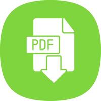 Download PDF Glyph Curve Icon vector