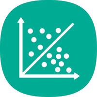 Scatter Graph Glyph Curve Icon vector