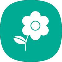 Bouquet Glyph Curve Icon vector