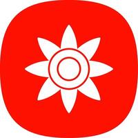 Poinsettia Glyph Curve Icon vector