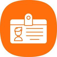 Id Card Glyph Curve Icon vector