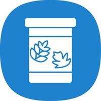 Dried Glyph Curve Icon vector