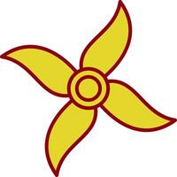 Ixora Glyph Curve Icon vector