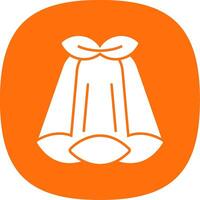 Pea Glyph Curve Icon vector