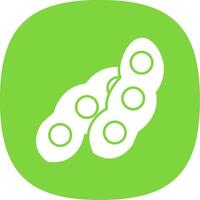 Soybean Glyph Curve Icon vector