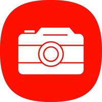 Photo Camera Glyph Curve Icon vector