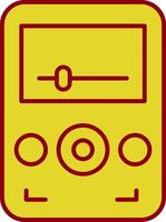 Audio Player Glyph Curve Icon vector