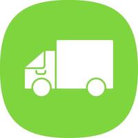 Delivery Truck Glyph Curve Icon vector