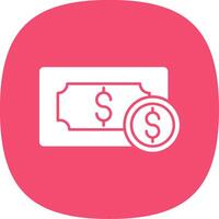 Money Glyph Curve Icon vector