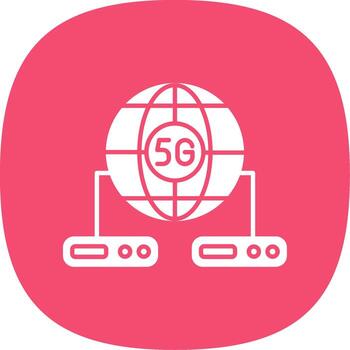 Big Data Glyph Curve Icon vector