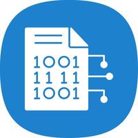 Encryption Data Glyph Curve Icon vector