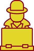 Hacker Glyph Curve Icon vector
