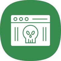 Webpage Glyph Curve Icon vector