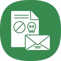 Spam Glyph Curve Icon vector