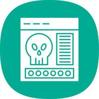 Malware Glyph Curve Icon vector