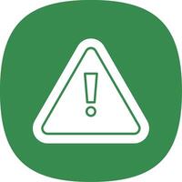 Alert Glyph Curve Icon vector