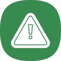 Alert Glyph Curve Icon vector