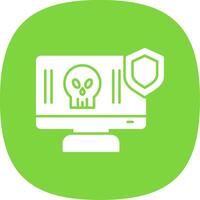 Antivirus Glyph Curve Icon vector