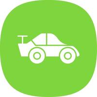 Car Glyph Curve Icon vector