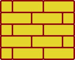 Brickwall Glyph Curve Icon vector