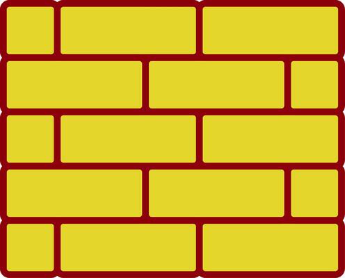 Brickwall Glyph Curve Icon