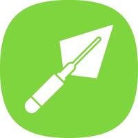 Trowel Glyph Curve Icon vector