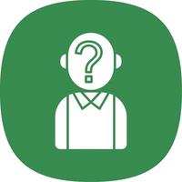 Suspect Glyph Curve Icon vector