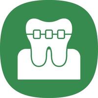 Braces Glyph Curve Icon vector