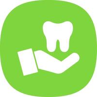 Dental Care Glyph Curve Icon vector